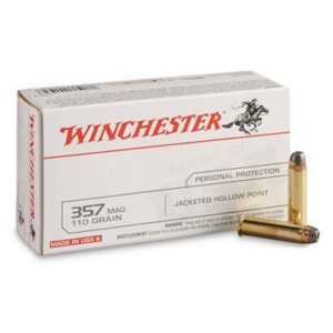 Winchester White Box .357 Magnum- JHP, 110 Grain, 50 Rounds