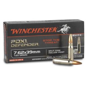 20 rounds of Winchester PDX1 Defender - 7.62x39mm 120 Grain HP Ammo