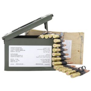 Federal .50 BMG Linked Ammunition 100 Rounds M33 661 Grain Full Metal Jacket / M17 Tracer 618 Grain Tracer Metal Ammo Can